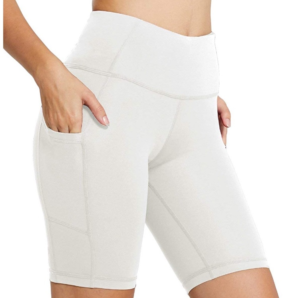 White Biker Shorts - Picture 2 of 6